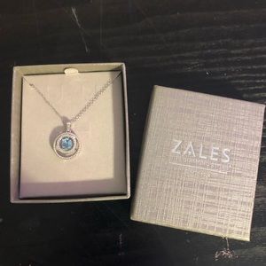 Zales aqua gemstone necklace